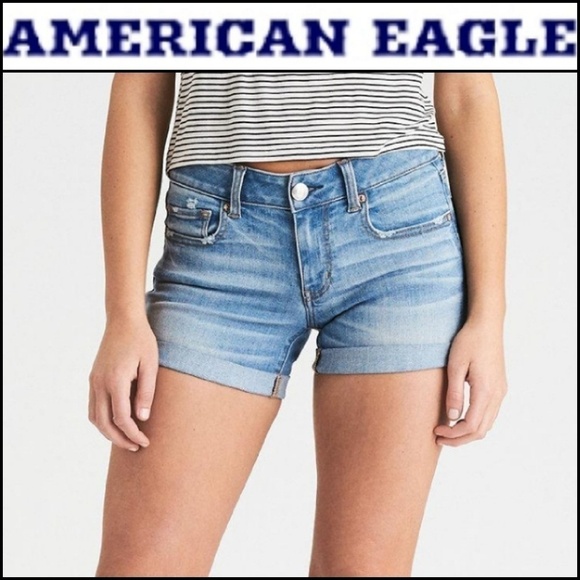 AMERICAN EAGLE Super Stretch Shortie Jean Shorts! - Picture 1 of 8